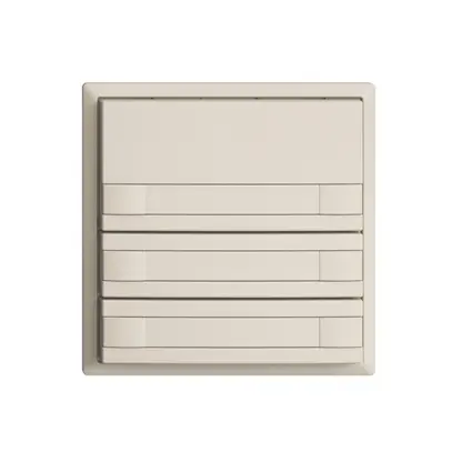 Poussoir ENC KNX 3× EDIZIOdue crema RGB sans LED avec insert papier 