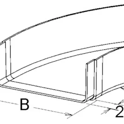 Gomito orizzontale Niedax 150×80mm 4 