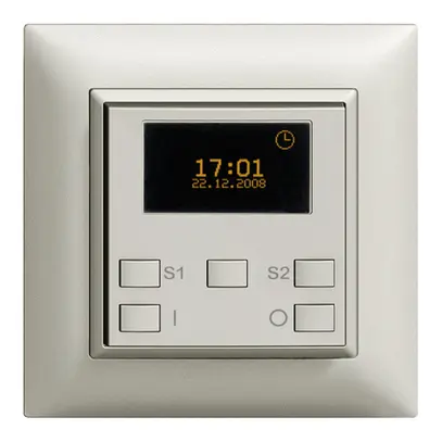 Minuteur astro. ENC ON-OFF 1c/2t ZEP EDIZIOdue gris clair 