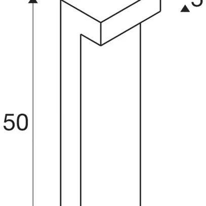 Luminaire bollard LED SLV L-LINE 50 7W 530lm 3000/4000K IP65 anthracite 
