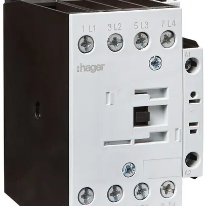 Contattore di potenza Hager 4P+1 Ch 32A da AC-1 tensione di bobina 24VDC 