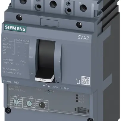 Disjoncteur de puissance Siemens SENTRON 3VA2 3L 10…25A Ii=1.5…12× M-55kA cp 