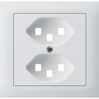 Kit frontal INC Hager kallysto pour prise G3 2×type 23 cadre enfichable blanc 