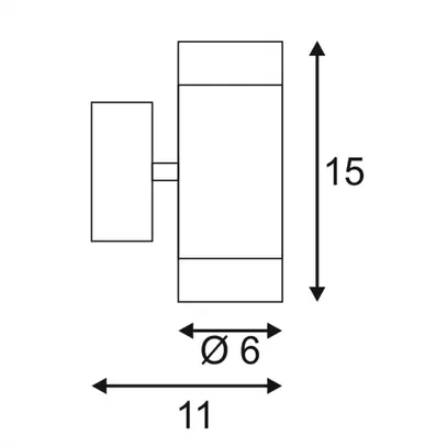 Lampada a muro SLV ASTINA STEEL, 2×GU10 35W IP44 acciaio pregiato 