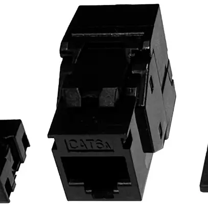 Module de raccordement H-LINE I RJ45 cat.6A/u ISO/IEC Keystone, noir 