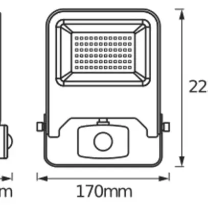 LED-Strahler LDV ENDURA FLOOD SENSOR 30W 2700lm 4000K anthrazit IP44 