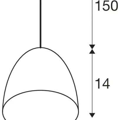 Lampada sospesa SLV PARA CONE GU10 35W adattatore 1-fase Ø135mm bianco 