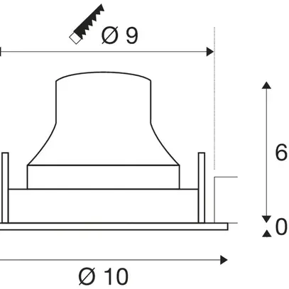 Downlight LED INS SLV NUMINOS MOVE S, 8.6W 250mA 720lm 2700K 40° ne/bi 