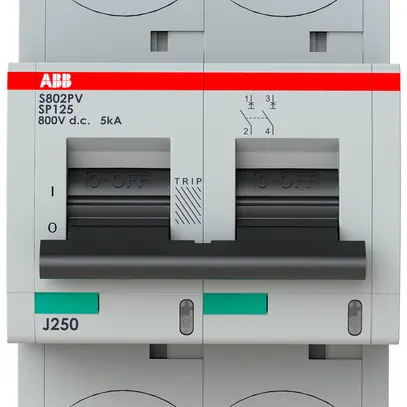 Disgiuntore ABB S802PV-SP125 2P 800VDC 125A 5kA 3UM 