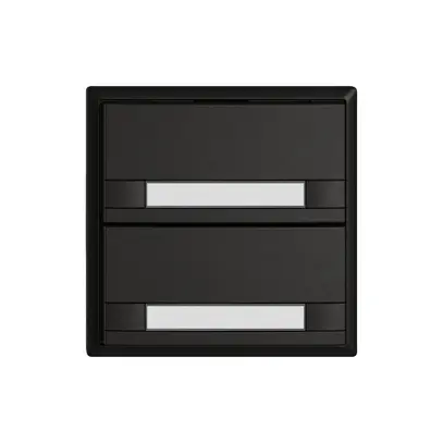 Pulsante KNX RGB EDIZIO.liv SNAPFIX® sensore temp.s.LED targ.2× com.2T ne 