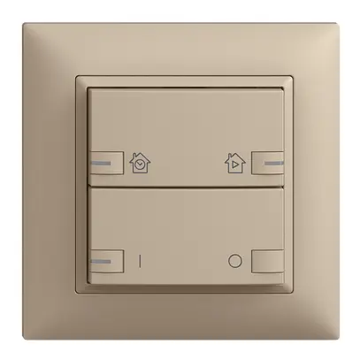 Set frontale INC EDIZIOdue zepAIR ON/OFF 1C con desig.c.LED sand 