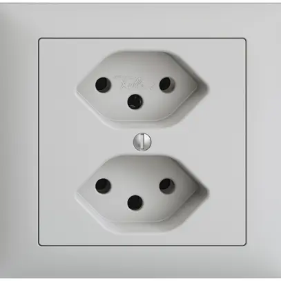 Prise INC EDIZIOdue 2×T13 gris clair 