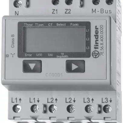 REG-Energiezähler Finder 3×6A Wandler M-Bus 