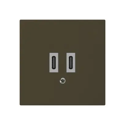 Prise de charge USB Hager kallysto C-C 20W 5V 60×60mm brun 