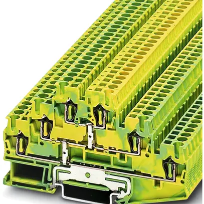 Morsetto 3 piani 0.08…4mm² raccordo a molla verde/giallo 