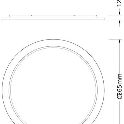 Bague décorative LEDVANCE COMFORT aluminium Ø265×12.4mm noir 
