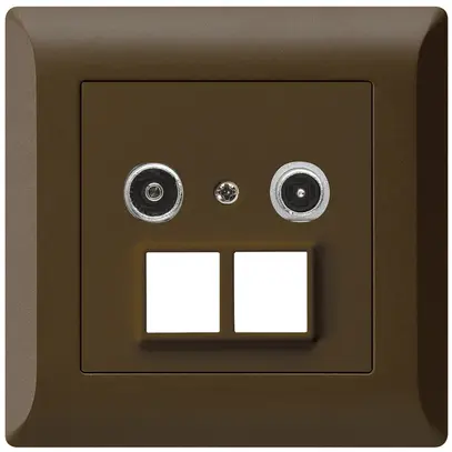 Prise multimédia ENC kallysto.line R/TV 4dB 2GHz brun 