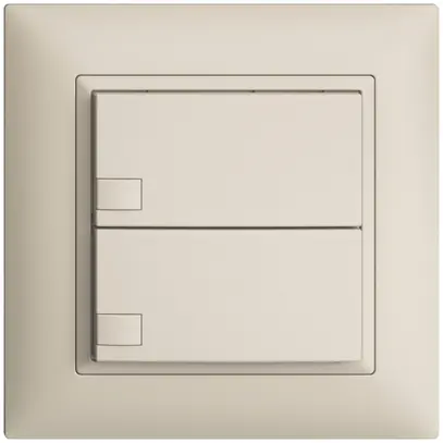 Poussoir ENC KNX 2× EDIZIOdue crema RGB sans LED 