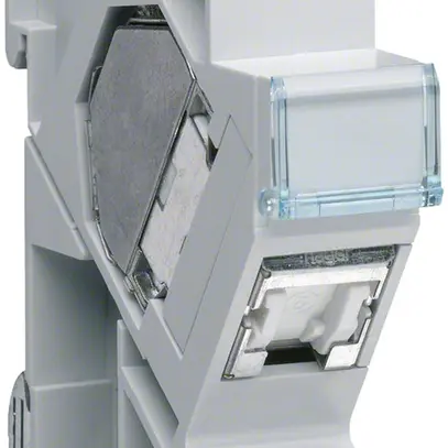 Module patch cat.6 RJ45 TP/s + support pour rail DIN 1 4 pièces 
