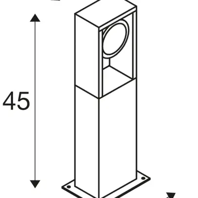 Luminaire bollard LED SLV ESKINA FRAME 45 FL 15W 3000/4000K 1100lm IP65 anthra. 