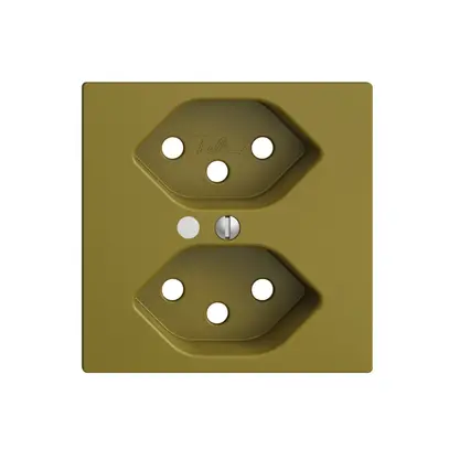 Kit frontale EDIZIOdue olive 60×60mm 2×T13 con lente 