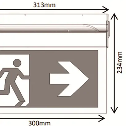 Lamp.d.segnal.d'emer.LED Sylvania LifeSafe sospensione 50lm 3hat bi 