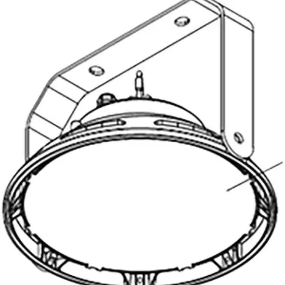 Staffa di montaggio Osram per PrevaLight High Bay L, 414mm, acciaio, grigio arg. 