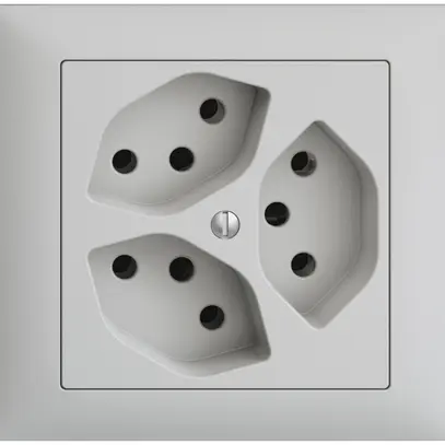 Presa INS EDIZIOdue 3×T13 grigio chiaro 