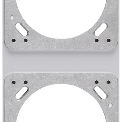 Plaque de montage ENC robusto 2×1 gris 