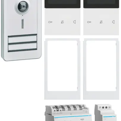 Kit video elcom.home, p.2appartamenti postazione interna bianco/esterna bianco 