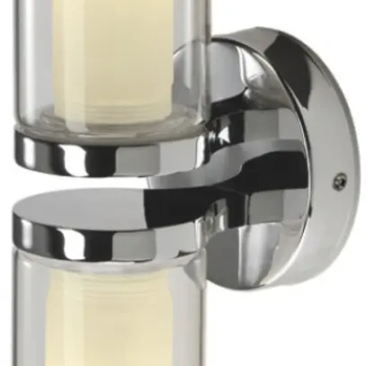 Lampada a muro SLV WL 106 E14 2×40W IP44 410×110×95mm cromo/vetro 