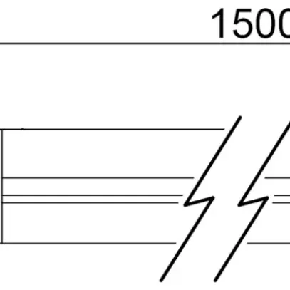 Luminaire linéaire LED Sylvania SYLPIPE interrupt. 19W 2200lm 4000K 1500mm blanc 