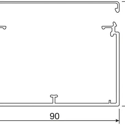 Canale d'installazione tehalit LFH 90×60×2000mm grigio chiaro 