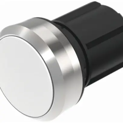 Allogiamento p.pulsante luminoso EAO45 alto bianco Ø22.3mm IP67/IP69K anello gr 