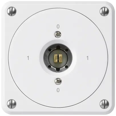 Interruttore a chiave quadrata INC robusto senza coperchio 0/1P bianco combi 