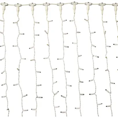 Lichtvorhang MK Drape Lite 600 2×3m 230V 600 LED warmweiss, Kabel weiss 