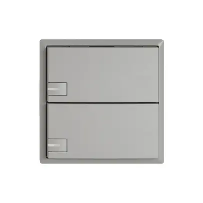 Pulsante KNX RGB EDIZIO.liv SNAPFIX® sensore temp.RGB-LED 2× com.1T grc 