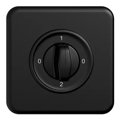 Kit frontal STANDARDdue 0-1-0-2 90×90mm noir pour interrupteur rotatif 
