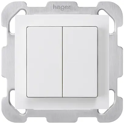 Interruttore INC kallysto 1/3+3/1P bianco con piastra di fissaggio 