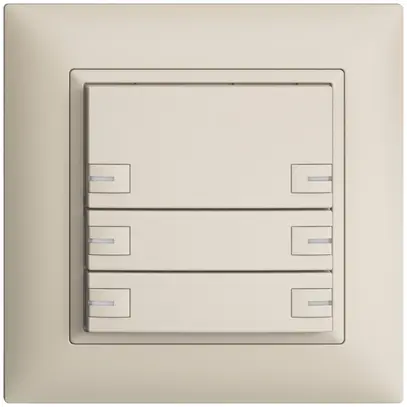 Pulsante INC KNX 6×EDIZIOdue crema RGB con LED 