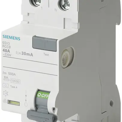 Interruttore differenziale Siemens SENTRON 1LN 10mA/16A tipoA 