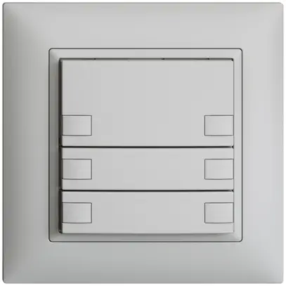 Pulsante INC KNX 6×EDIZIOdue grigio chiaro RGB senza LED 