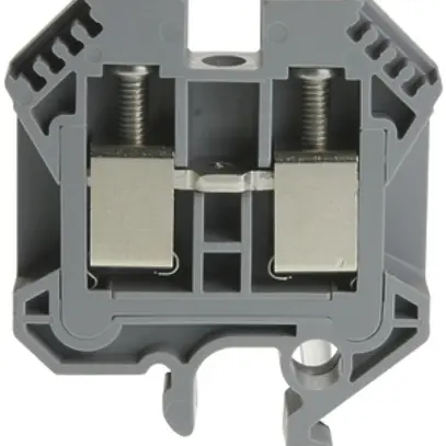 Borne de passage joignable Woertz 4…10mm² 57A 1000V vis 2×1 barre G gris 
