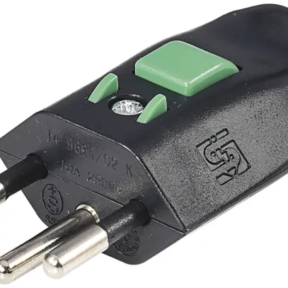 Stecker STEKO MOUNT T12 schwarz, mit Sperrknopf 