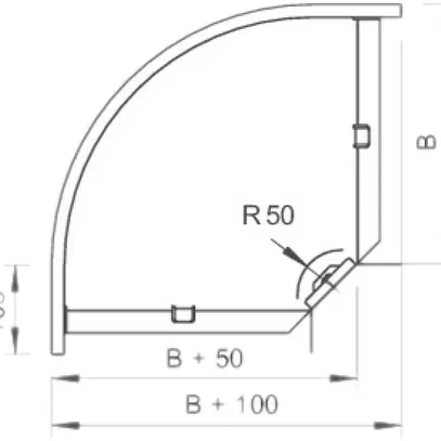 Gomito 90° Bettermann 200×60mm 