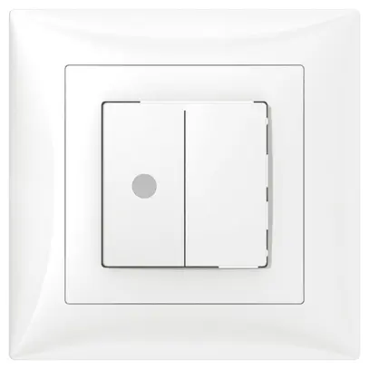 Kit di cop. SIDUS per interr. di ventilatore bianco lucido 