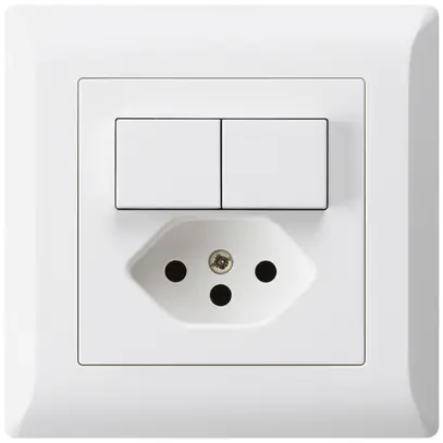 Combinazione INC 2×A-R/1P+T13 bianco kallysto.line con protezione bambini 