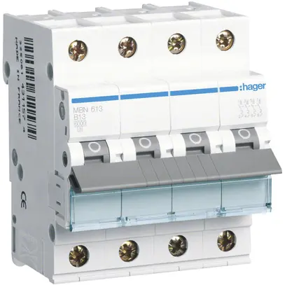 Disgiuntore Hager MCB 4P 415V tipo B 13A Icn 6kA 4UM 