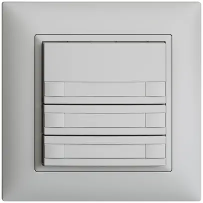 Pulsante INC KNX 3×EDIZIOdue grigio chiaro RGB senza LED con inserto carta 