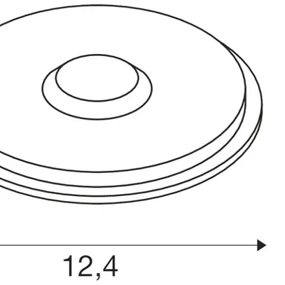 Lampada da terra LED SLV BIG PLOT 4.9W 540lm 3000K Ø124×16mm, alluminio 